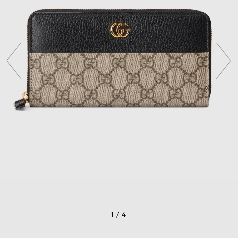 GG MARMONT BI-COLOR ZIP AROUND WALLET